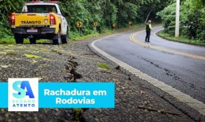 Rachaduras em trecho da Costa Sul da rodovia SP-55 são monitoradas em São Sebastião